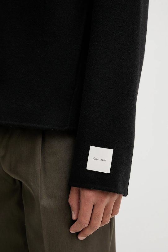 Vlnená bunda Calvin Klein LV04LD427G čierna