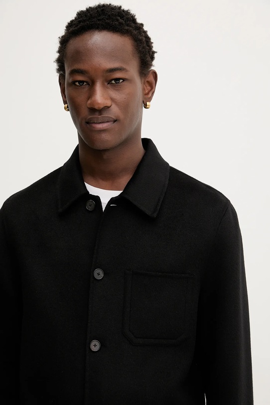 Vlnená bunda Filippa K čierna 31366.FK