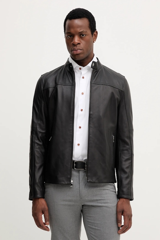 Michael Kors kurtka skórzana nieocieplane czarny CB98CF17KS