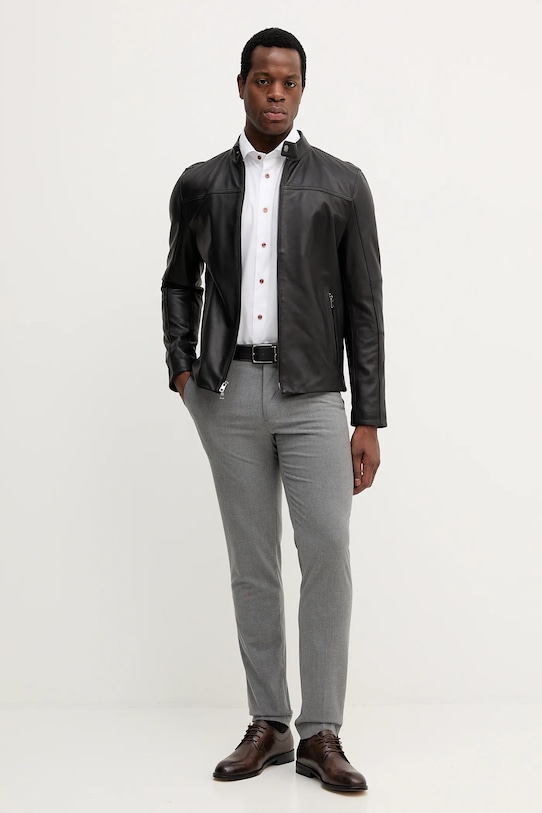 Michael Kors kurtka skórzana CB98CF17KS czarny AW25