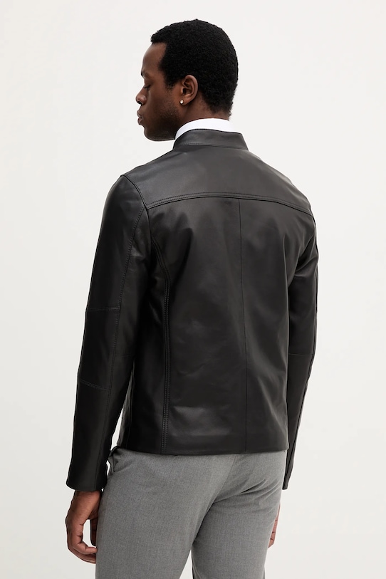 Odzież Michael Kors kurtka skórzana CB98CF17KS czarny