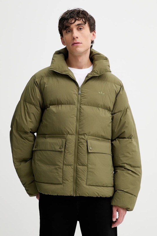 adidas Originals geacă Synthdown cu captuseala verde JW5817