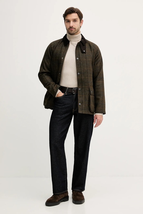 Barbour kurtka wełniana BEDALE MWO0288 brązowy AW25
