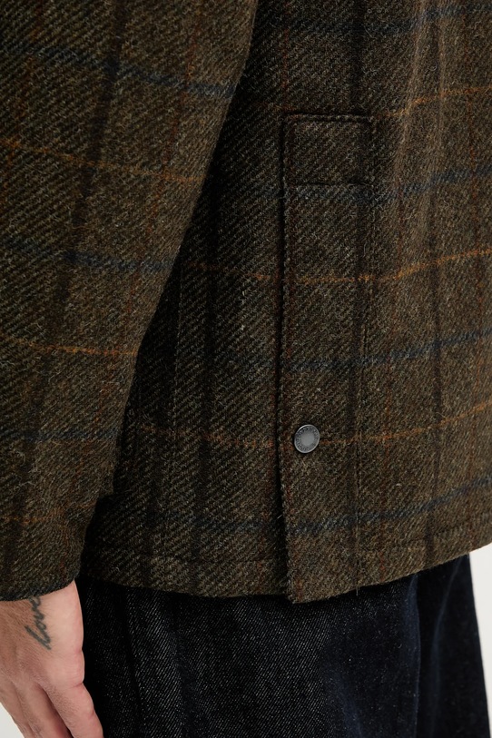 Barbour kurtka wełniana BEDALE MWO0288 brązowy