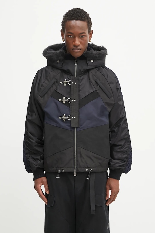 Bavlněná bunda Andersson Bell Norwegian N2B nezateplené černá awa690u