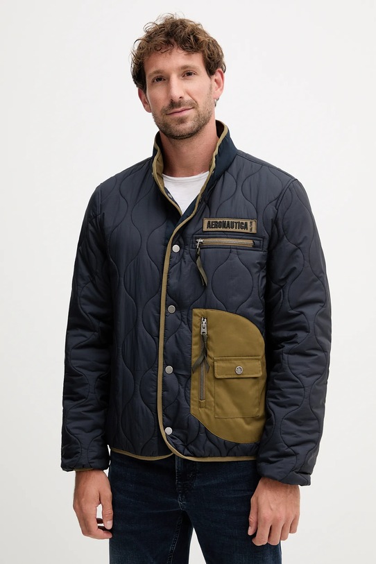 Aeronautica Militare kurtka bez kaptura granatowy AB3009UCT04211