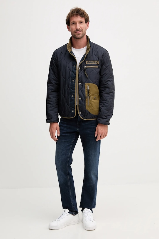 Aeronautica Militare kurtka AB3009UCT04211 granatowy AW25