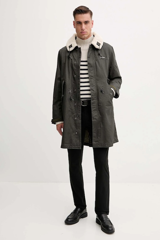 Parka Aeronautica Militare AB3020UCT04215 zelená AW25