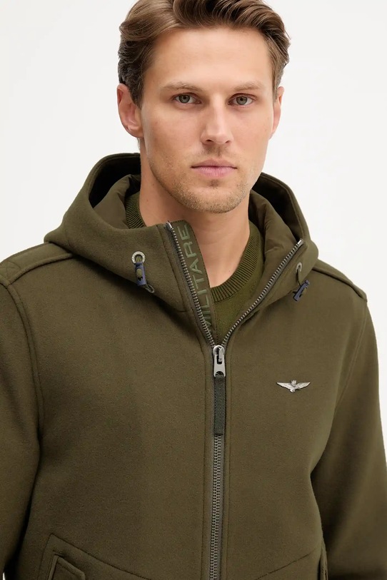 Vlněná bunda Aeronautica Militare zelená AM1381UL00902