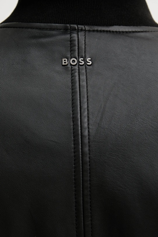 Δερμάτινο μπουφάν bomber BOSS Orange 50547545 μαύρο