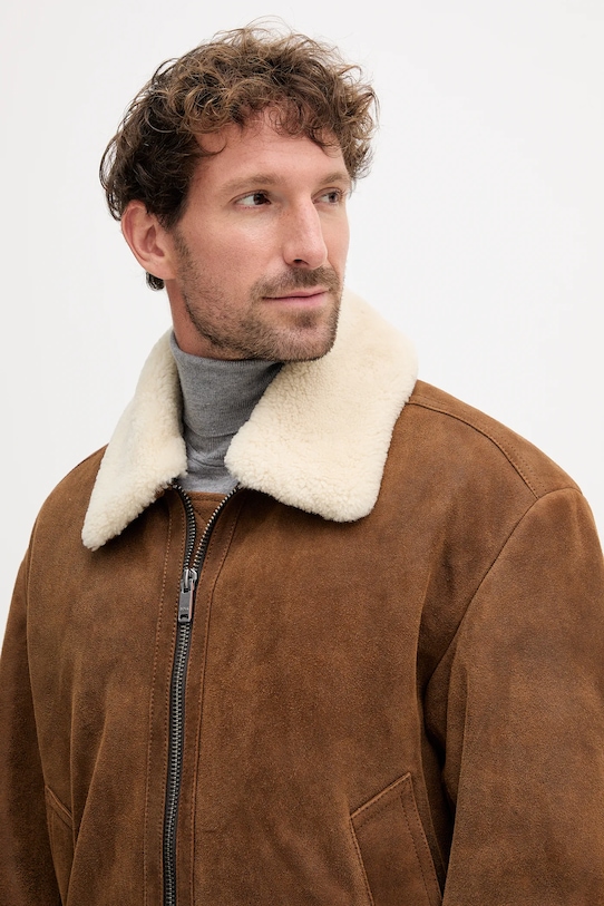 Μπουφάν BOSS Orange καφέ 50547567