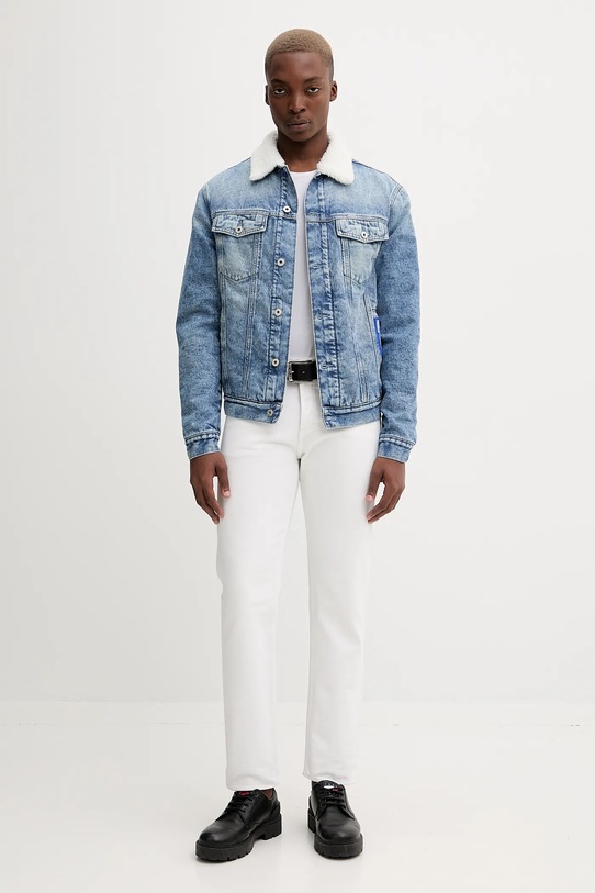 Karl Lagerfeld Jeans kurtka jeansowa A4M14014 niebieski AW25