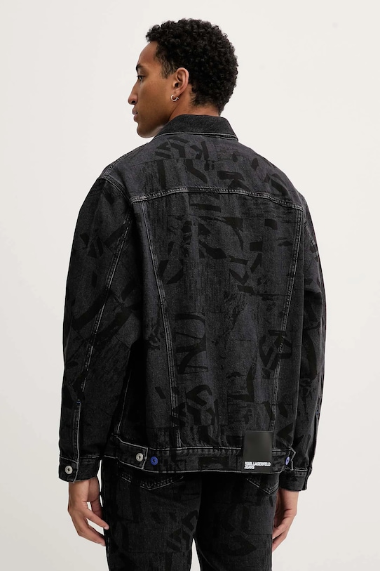 Oblečení Džínová bunda Karl Lagerfeld Jeans A4M14013 černá