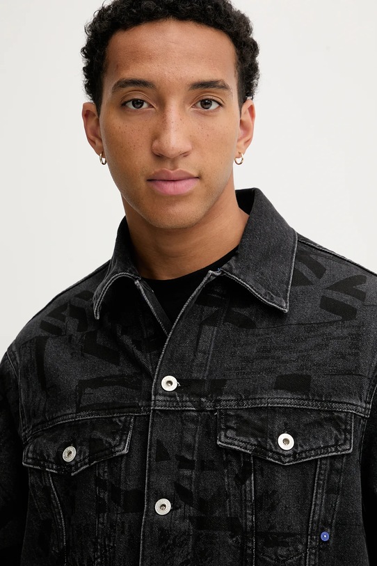 Džínová bunda Karl Lagerfeld Jeans černá A4M14013