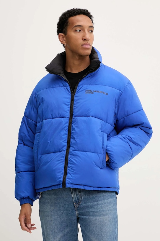 Karl Lagerfeld Jeans geacă cu două fețe cu captuseala negru A4M15033