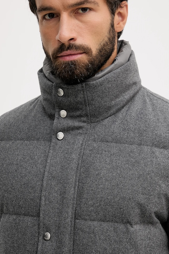 BOSS kurtka puchowa z dodatkiem wełny 50540465 szary