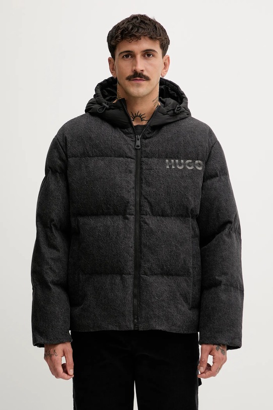 Hugo Blue kurtka jeansowa pozostałe czarny 50546769