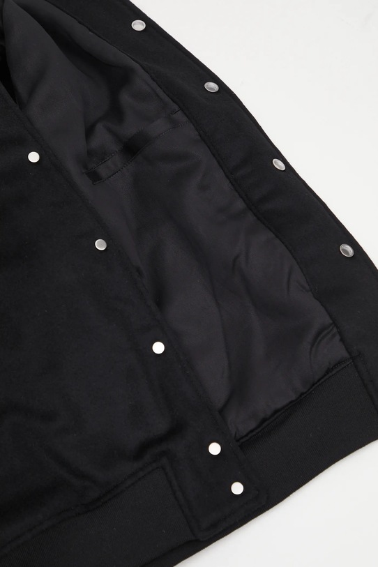 RHUDE kurtka bomber z dodatkiem wełny Regista bomber RHFW25JA01841 czarny