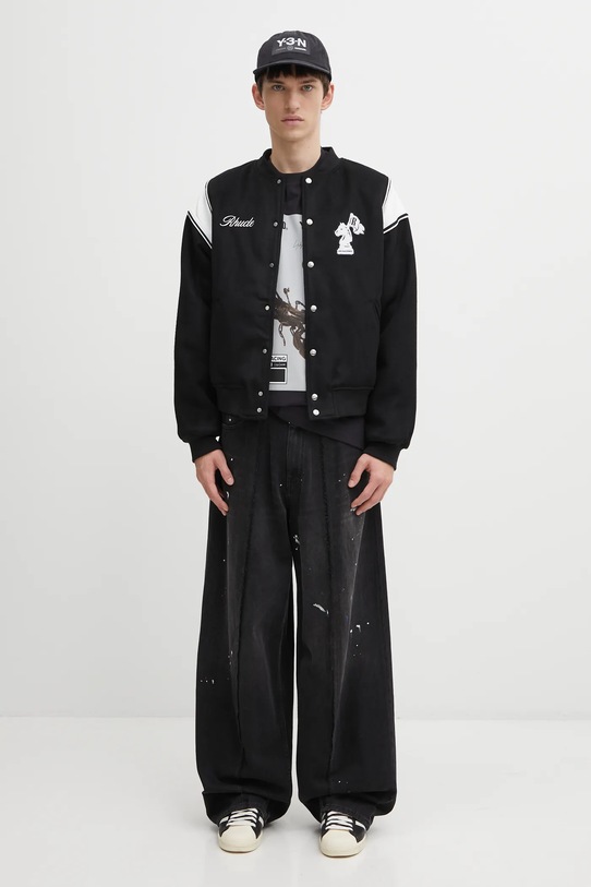 RHUDE kurtka bomber z dodatkiem wełny Regista bomber RHFW25JA01841