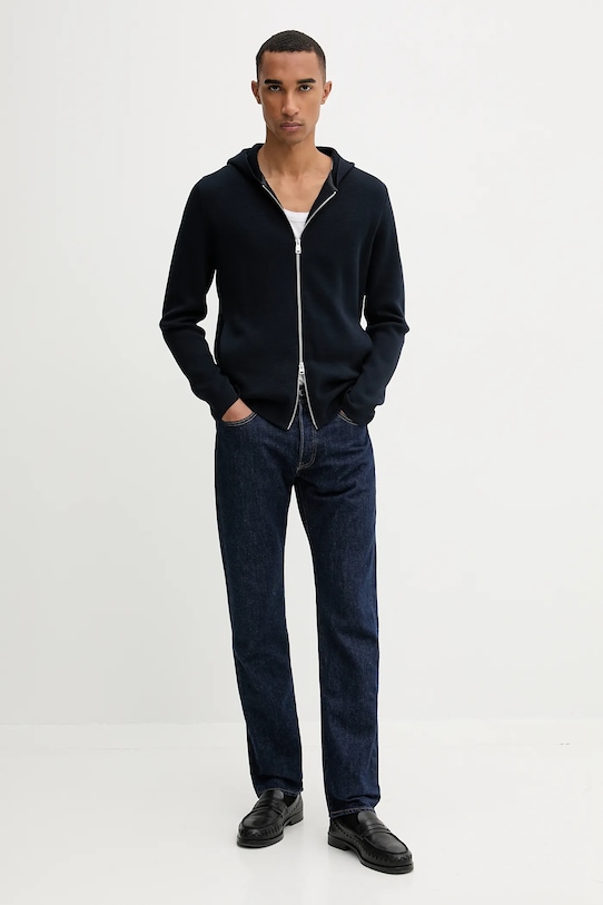 Bavlnená mikina Marc O'Polo 528501661206 tmavomodrá AW25