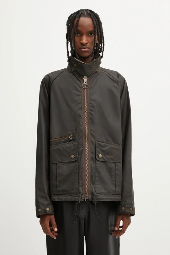 Barbour kurtka Re-Engineered Bardon Spey Wax Jacket zielony MWX2482OL71