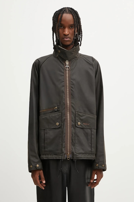 Barbour kurtka Re-Engineered Bardon Spey Wax Jacket zielony MWX2482OL71