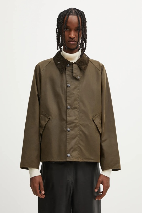 Barbour kurtka OS Transport Wax Jacket pozostałe zielony MWX1678SN91