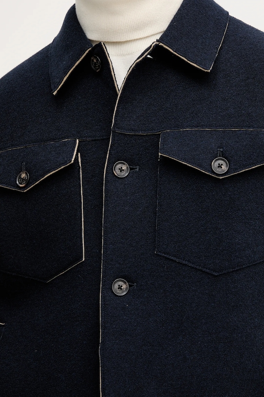 Liu Jo kurtka z wełną QF5021.J4981 granatowy