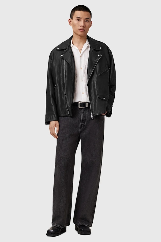 Kožená bunda AllSaints BRADFORD M005LD