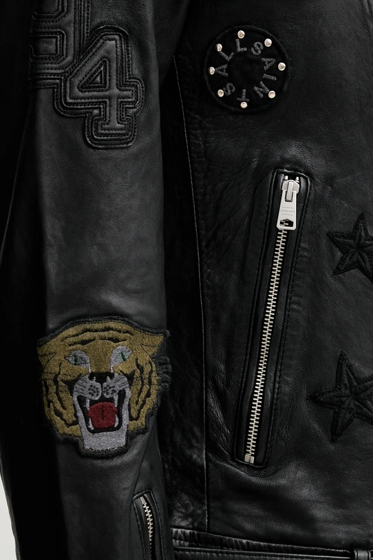 Kožená bunda AllSaints COLE M044LD