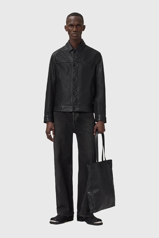 AllSaints kurtka skórzana NATES czarny M010LD
