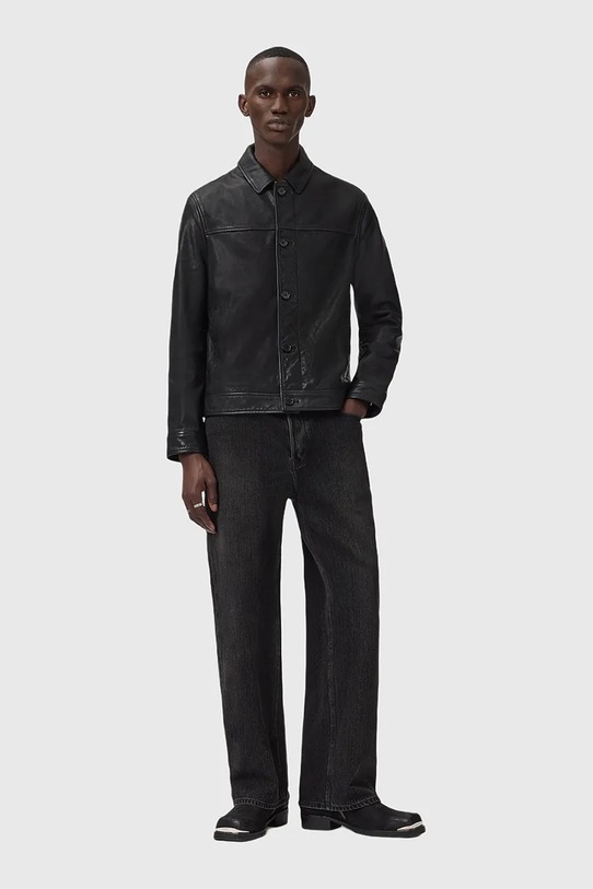 AllSaints kurtka skórzana NATES M010LD czarny