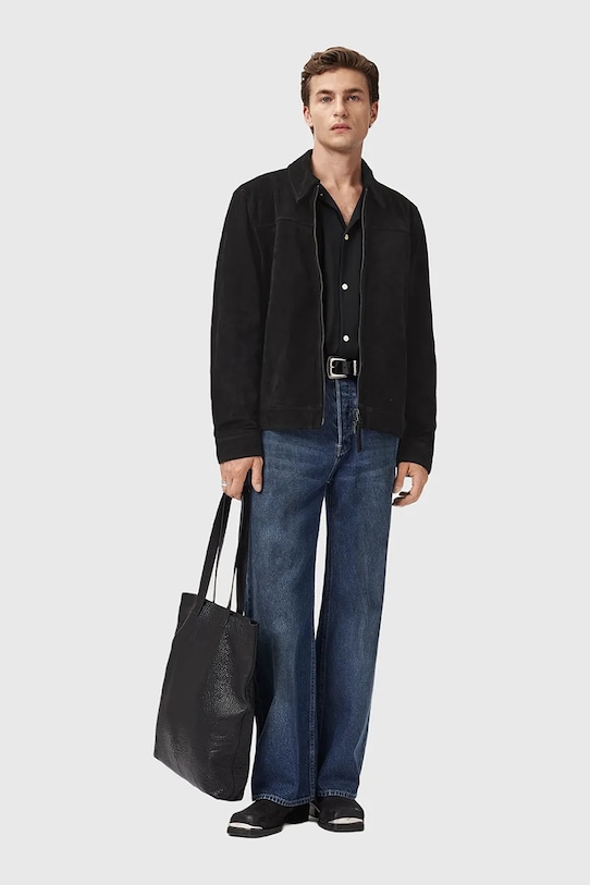 AllSaints kurtka zamszowa RHONE M011LD