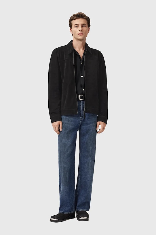 AllSaints kurtka zamszowa RHONE M011LD