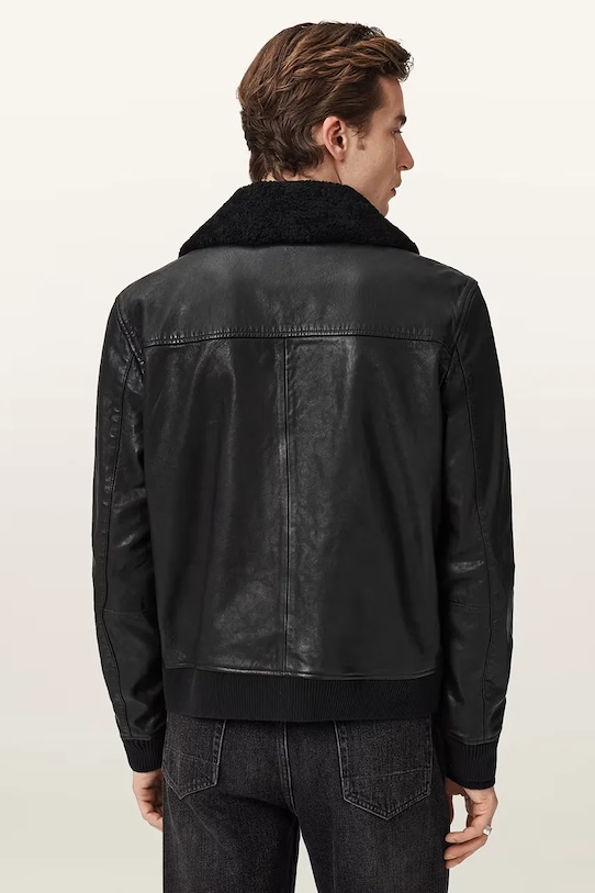 AllSaints kurtka skórzana VAUCLUSE M012LD czarny NC25