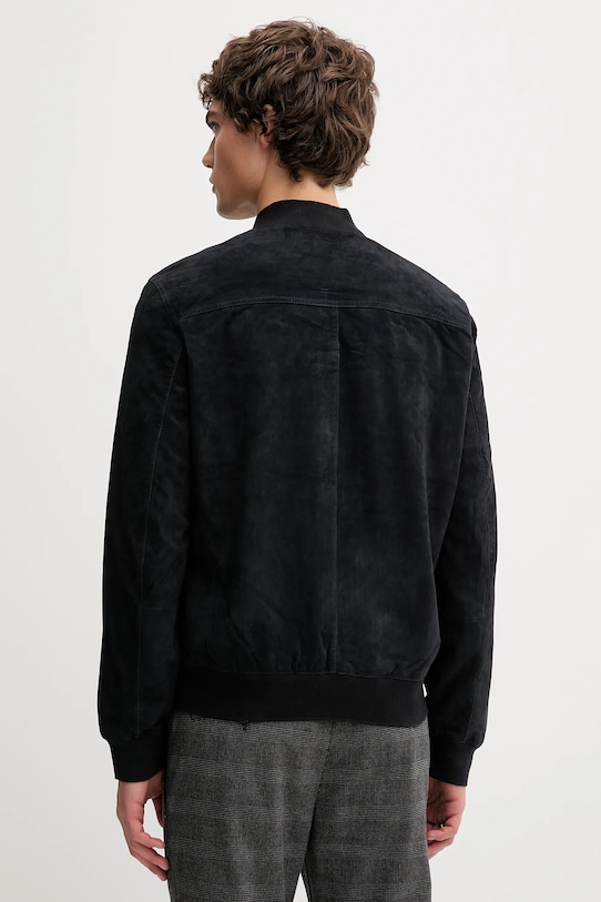 Odzież AllSaints kurtka bomber zamszowa ZEALAND M035LD czarny