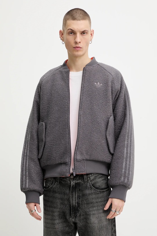 adidas Originals kurtka bomber dwustronna Rev Bomber KR7618 szary