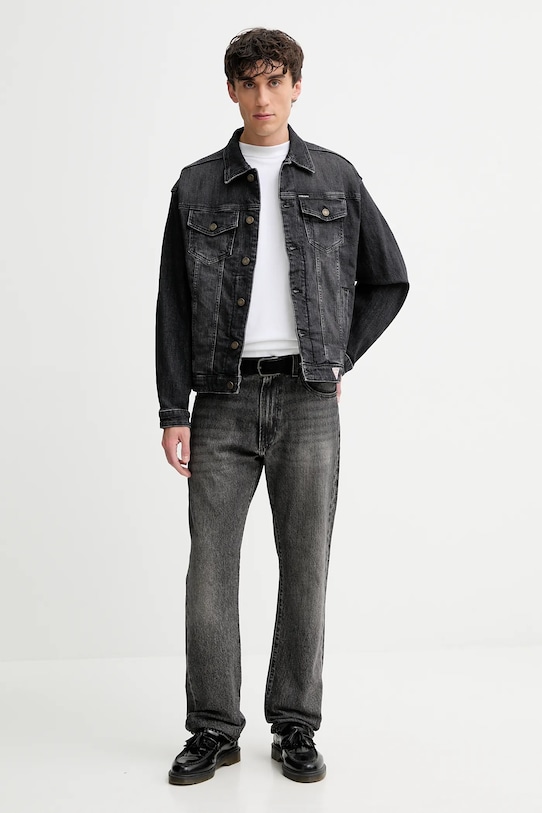 Guess Jeans kurtka jeansowa M5BN38.D5LW5 szary AW25