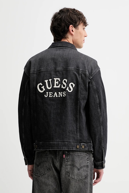 Odzież Guess Jeans kurtka jeansowa M5BN38.D5LW5 szary