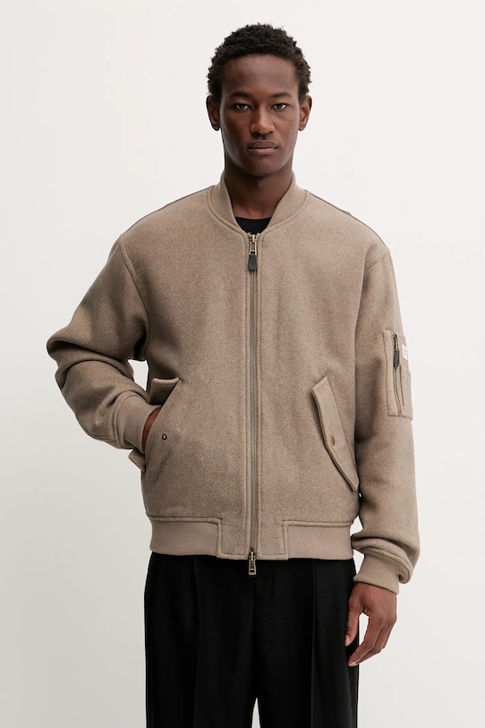 Куртка-бомбер с добавлением шерсти Guess Jeans с подкладкой коричневый M5BL1B.W1482