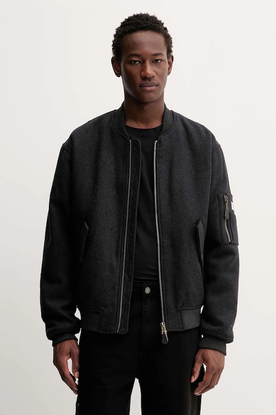 Куртка-бомбер з додаванням вовни Guess Jeans з підкладкою сірий M5BL1B.W1482