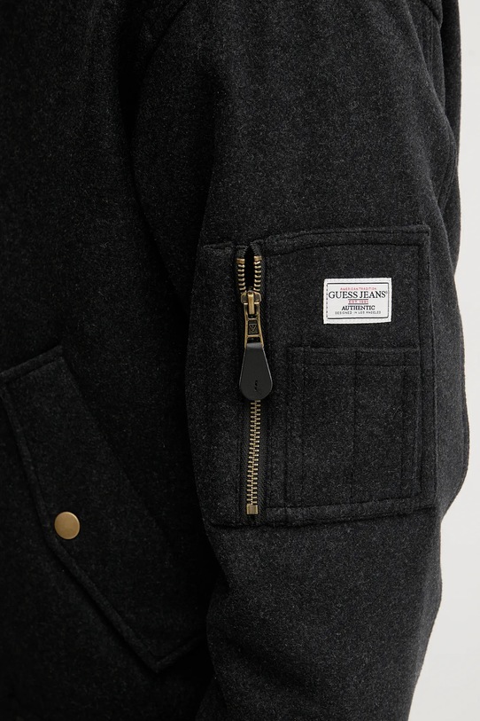 Guess Jeans kurtka bomber z dodatkiem wełny M5BL1B.W1482 szary