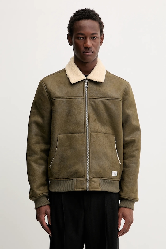 Guess Jeans kurtka bez kaptura zielony M5BL1D.W1862