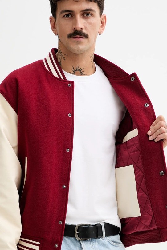 Guess Jeans kurtka bomber z dodatkiem wełny M5BL1E.WEI02