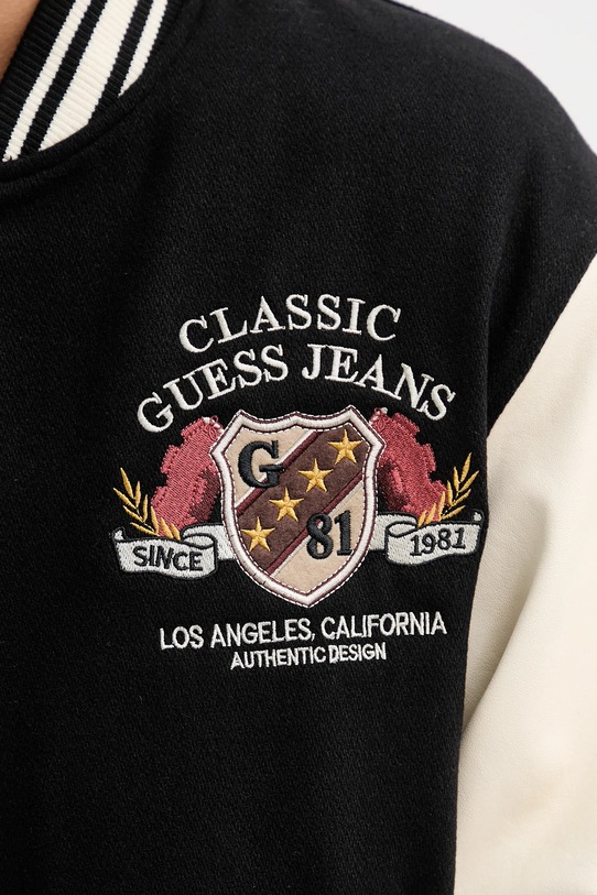 Guess Jeans kurtka bomber z dodatkiem wełny M5BL1E.WEI02 czarny