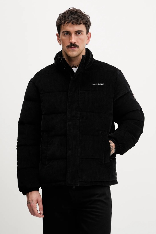 Jakna Guess Jeans S podlogo črna M5BL0F.W2061