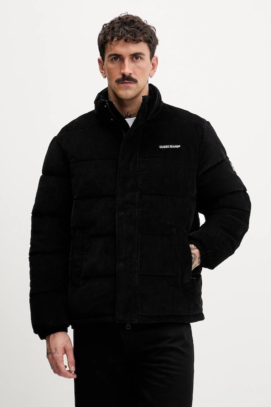 Jakna Guess Jeans S podlogo črna M5BL0F.W2061