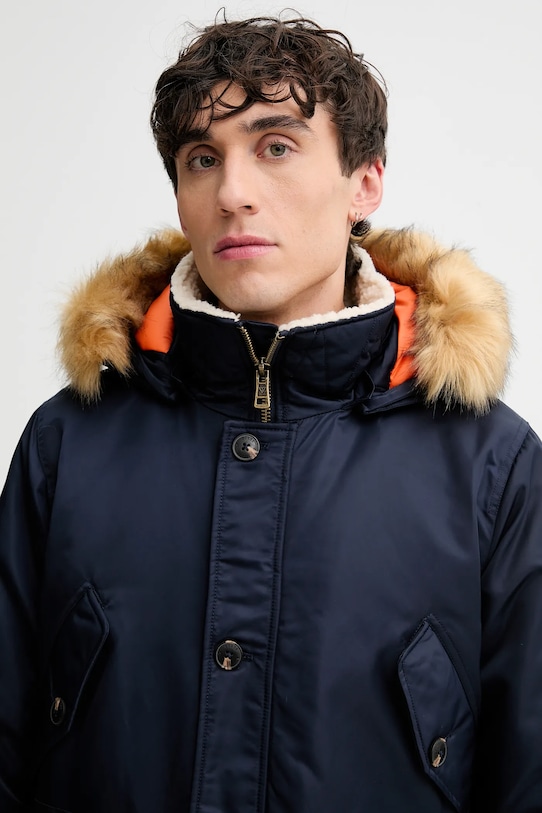 Parka Guess Jeans mornarsko plava M5BL10.WHAA2