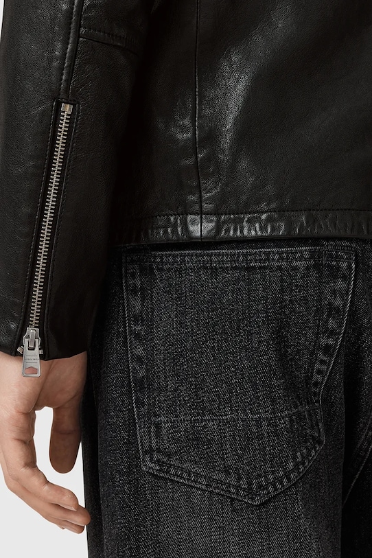 AllSaints kurtka skórzana ASHTON czarny M013LD