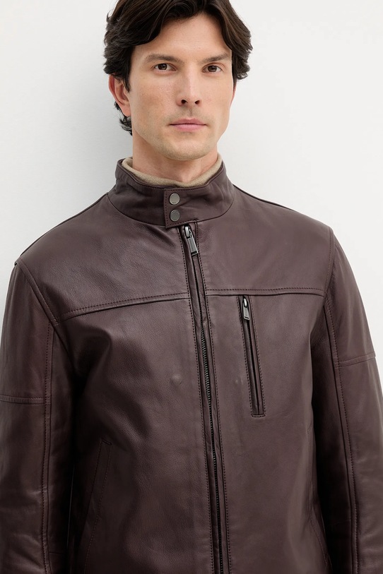 Trussardi kurtka skórzana brązowy R301M000004N